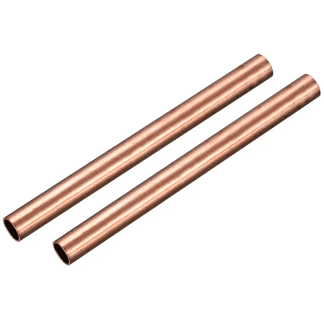 Tubo rotondo rame 15 mm OD 1 mm spessore parete 150 mm lunghezza tubo 2 pz