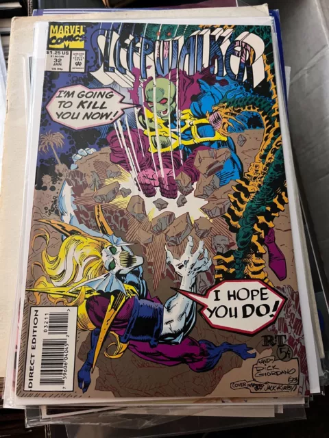 Sleepwalker 32 Marvel Comics RARE Low Print Run Issue NM HTF Scarce