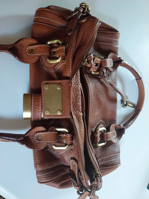 -AUTHENTIQUE  sac à main CHLOÉ Paddington cuir TBEG vintage
