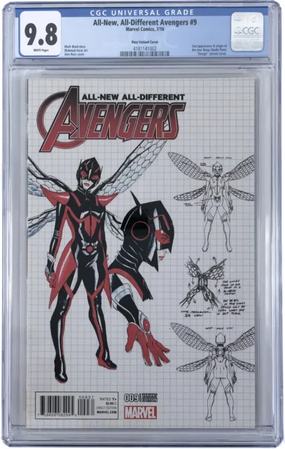 All New All Different Avengers #9 1:50 Alex Ross Design Variant Marvel CGC 9.8