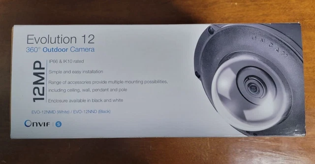 Pelco EVO-12NMD 12 Megapixel Outdoor 360-Degree Surface Mount Network Camera, Wh