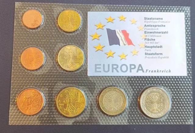 Euro KMS Francia 1999-2002 in pellicola bottone