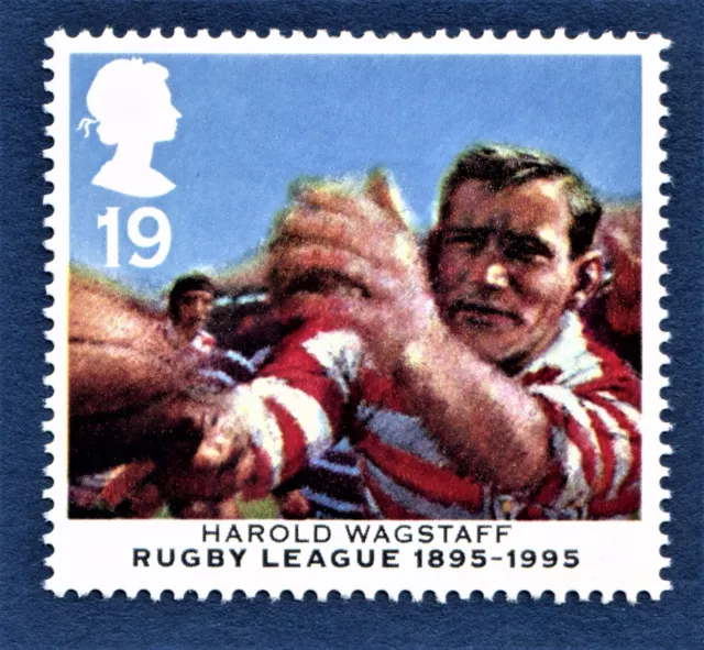 GB Harold Waggy Wagstaff Huddersfield Rugby League Centenary Unmounted Mint 22