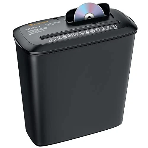 Bonsaii 8-Sheet Strip Cut Paper Shredder CD/Credit Card Shredder for Home Office