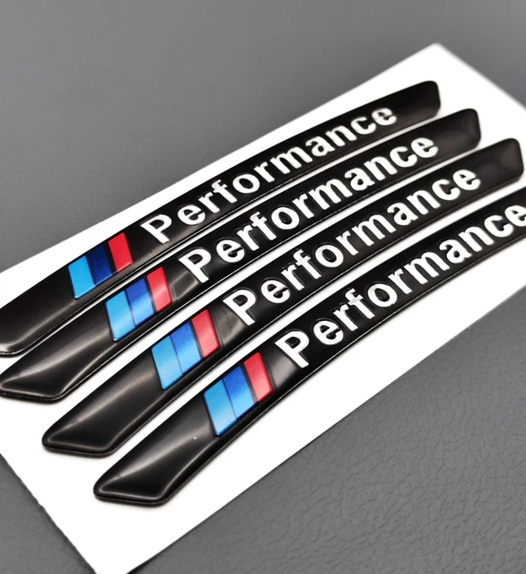 100-Pack BMW M Sport Alloy Wheel Center Badge Stickers – 17mm X 9mm, Glossy Decal Emblem