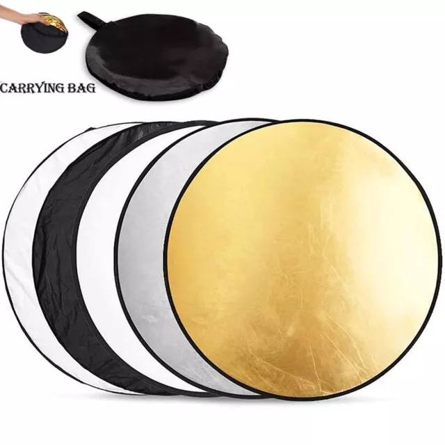 Multi-Disc Outdoor 5 in 1 Light Diffuser Collapsible Reflector Photography