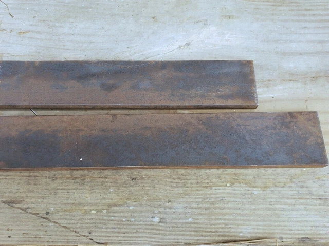 Antique Pair 33” Hand Forged Iron Barn Door Strap Hinges 16" Long 5