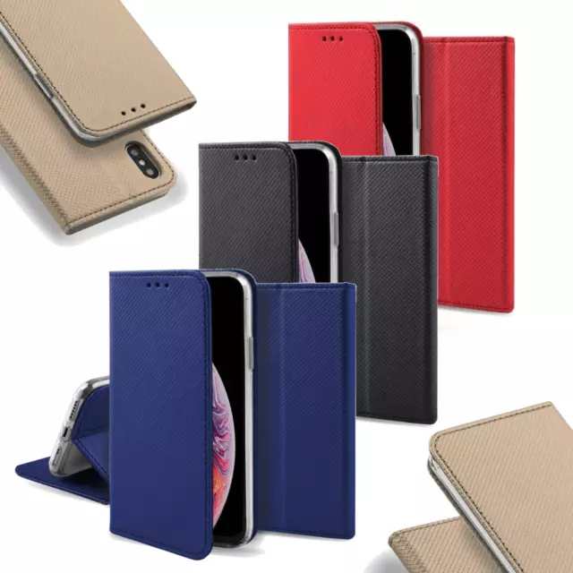 Für Samsung Galaxy Xcover 4 - SMART MAGNET Tasche Hülle Flip Case Kunstleder