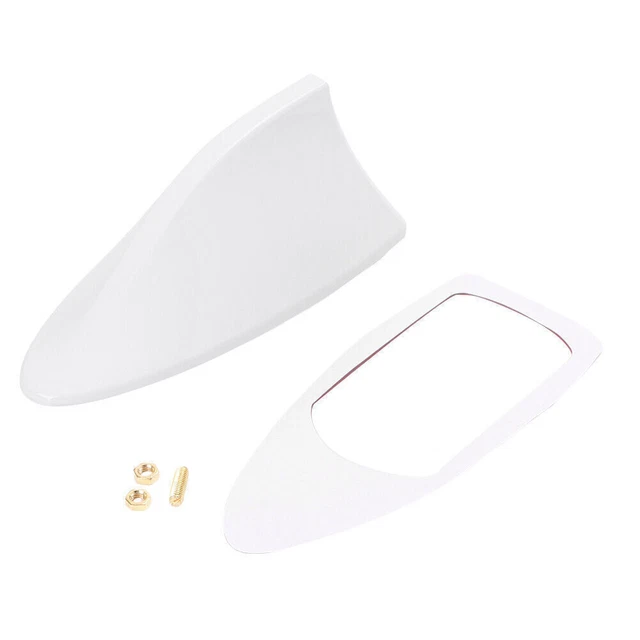 Shark Fin Roof Antenna Radio Receiver FM/AM Decorate Aerial Car Universal White
