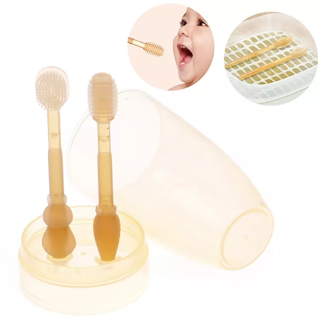 Silicone Infant Breast Toothbrush 0-1.5 Years Old Newborn Baby Tongue Oral .di