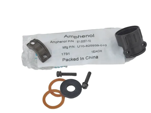 *Lot of 2* AMPHENOL 97-3057-10 CABLE CLAMP U10-825939-010