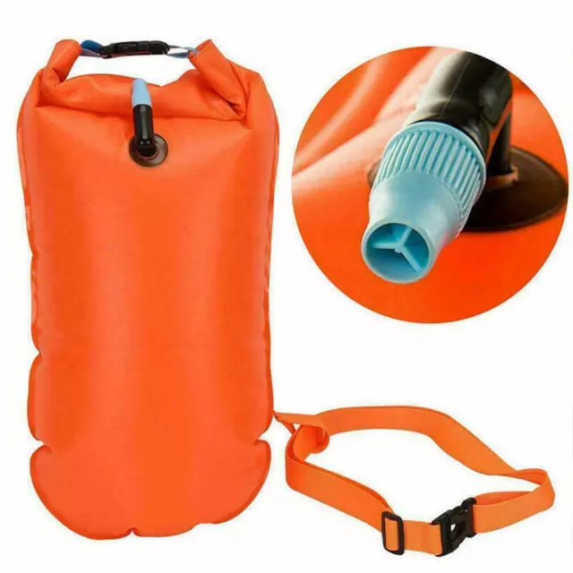 Aufblasbare Open Water Schwimmboje Air Dry Bag Gerät Float Schwimmen Tow C0B3