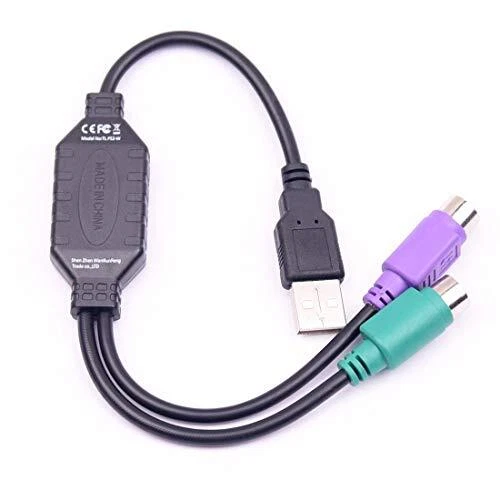 USB Male to PS/2 Female Converter Cable Cord Converter Active Adap