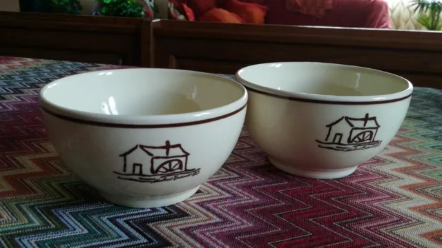 Coppia Di Ciotole Mulino Bianco Coppa Colazione In Ceramica 86 Vintage Cocci