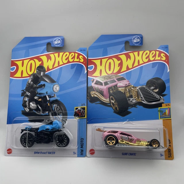HOT WHEELS 2023 Treasure Hunt BMW R Racer HW Moto Surf Crate Surf