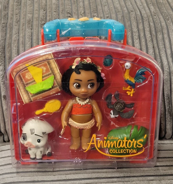 DISNEY STORE MOANA Animators Collection Mini Doll Playset Set in Carry