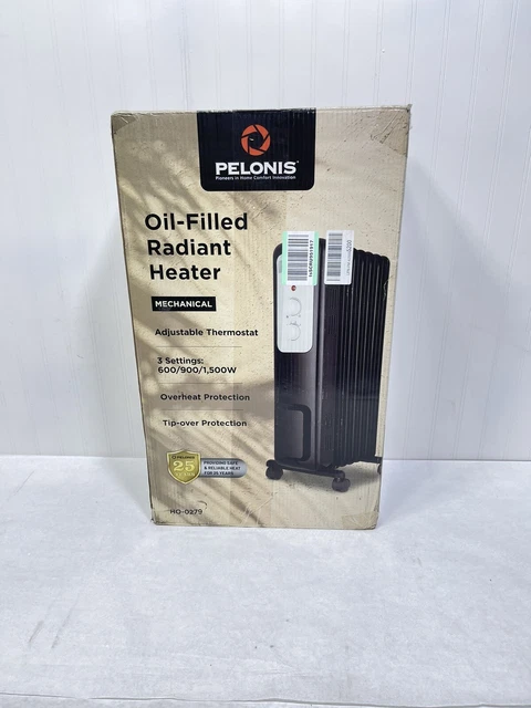 Pelonis 1,500-Watt Oil-Filled Radiant Electric Space Heater, 45% OFF