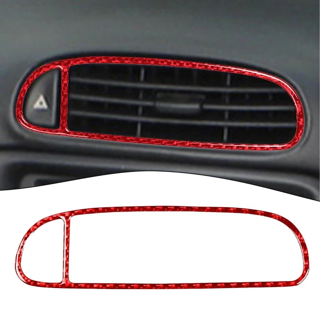 Couvercle Bouton Démarrage Fibre De Carbone Rouge - Accessoire Tuning Pour Audi C6 C7 S6 S7
