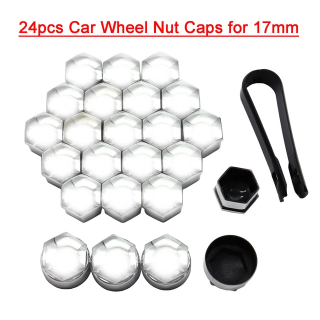 17mm Car Accessories Wheel Nut Lug Hub Covers Chrome Caps Screw Studs Decoration