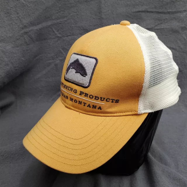Simms Trout Icon Trucker Hat Men Adjustable Orange Baseball Cap Snapback Fishing