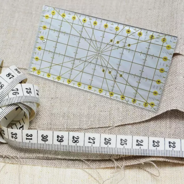 Rectangle Acrylic Quilting Ruler Grid Ruler for Sewing Fabric Paper Quilting