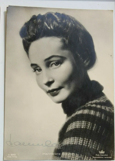 34614 Ross Publisher Film Autograph Photo Ak Hannelore Schroth To 1940 Original