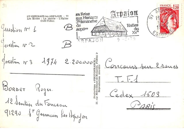 91 - SAN62384 - ST GERMAIN LES ARPAJON - Les Ecoles - La Mairie - L'Eglise - Ca 2