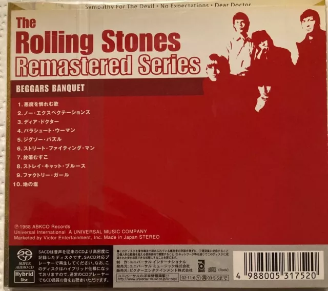 Rolling Stones: BEGGARS BANQUET - Hybrid SACD - Japan - OBI - UIGY-7015 - NEU! 2
