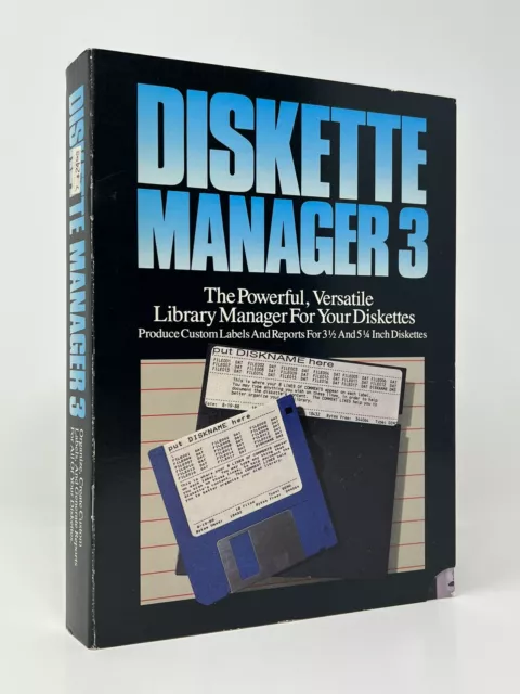 Vintage 80s Diskette Manager 3 Bloc Publishing for 3.5" & 5.25" Diskettes New