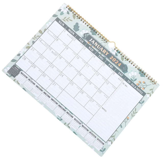 Calendario Murale 2026 12 Mesi - Planner Annuale 74x52 Cm Con Adesivi E Nastro