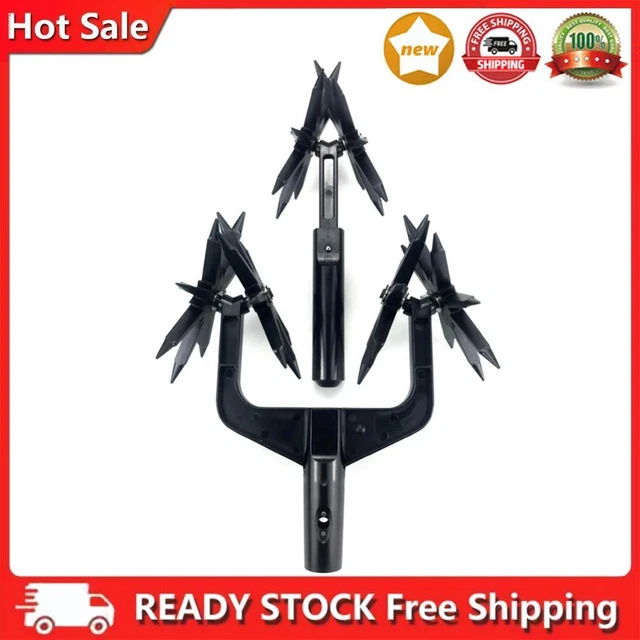 Kelepu Garden Soil Cultivator - Rotary Tiller With Longer Spikes For Deep Soil Aeration & Plowing