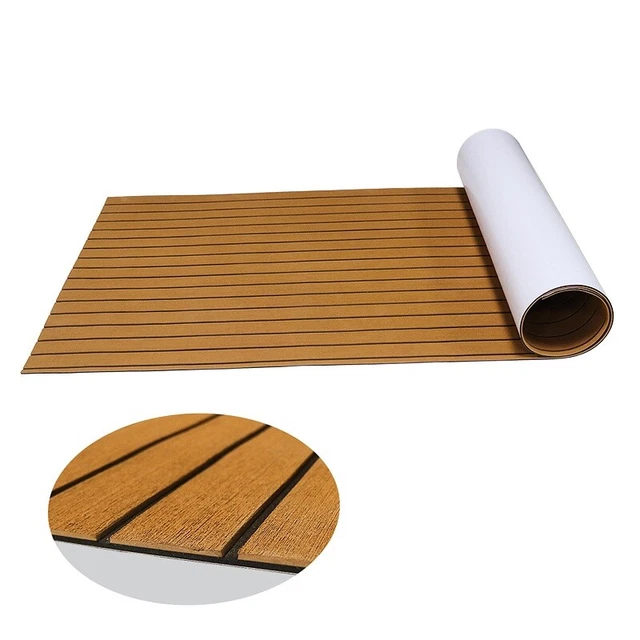 MARINE TEAK EVA Schaum Boot Yacht Decking Bodenbelag Selbstklebend Pad ...