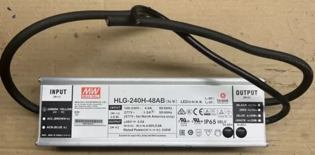 Mean Well HLG-240H-48AB, 240 watt LED driver, NTO