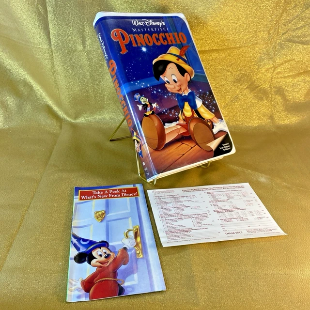 PINOCCHIO VHS DISNEY Video Tape Masterpiece Collection Clamshell Nearly ...