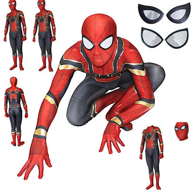 Spiderman Gold Costume Carnevale Animazione Uomo Bambino Cosplay Costume SPM007