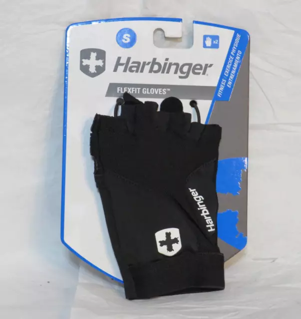 Harbinger Flexfit Gloves Small Black Fitness Weights 7 Piece Padded New Nwt