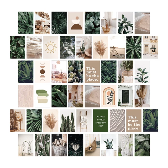 Kit de collage de pared de imágenes estéticas 50 piezas de carteles pegatinas de pared (M3120)