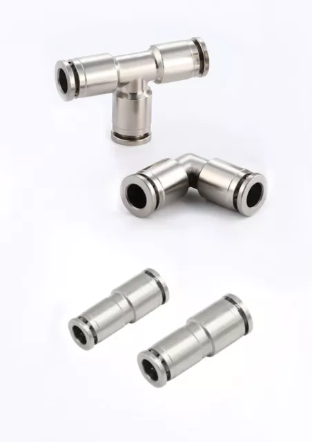 High Pressure Metal Push-in Fittings for Air or Central Lubrication Systems Tube