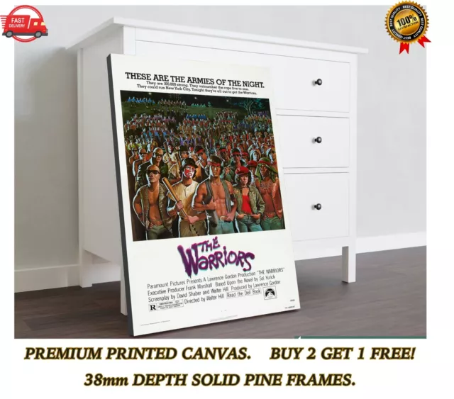 The Warriors Classic Movie Large CANVAS Art Print Gift A0 A1 A2 A3 A4