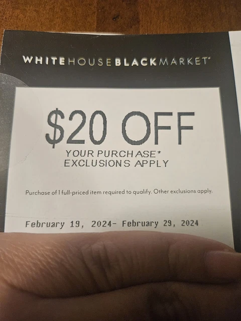 20 off 80 clearance white house black market