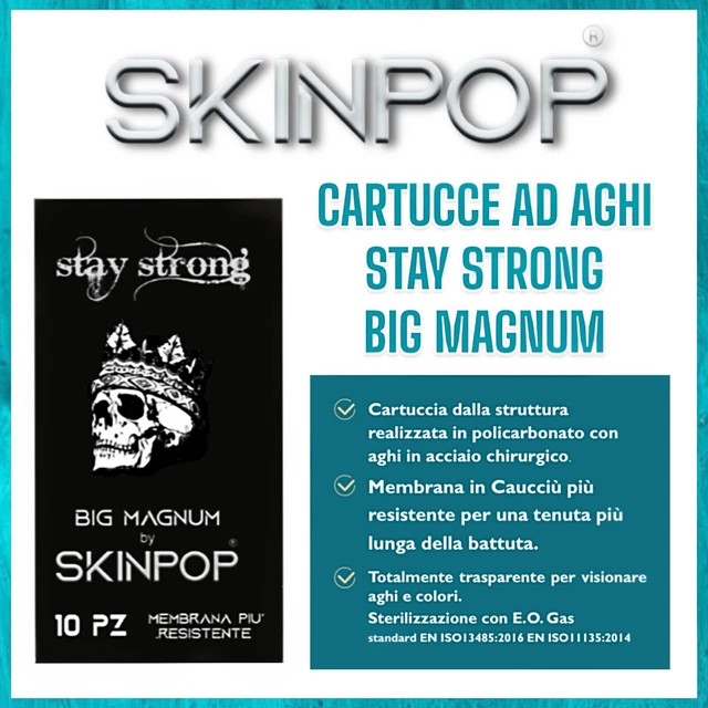 Cartuccia Skinpop Big magnum - curved magnum Long Taper