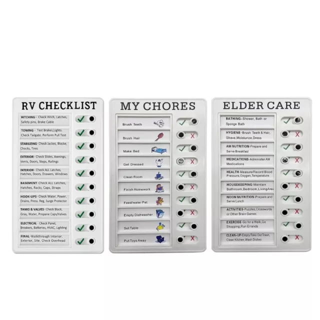 Wall Mount Elder Daily Care Checklist Board Reusable My Chores Checklist Board