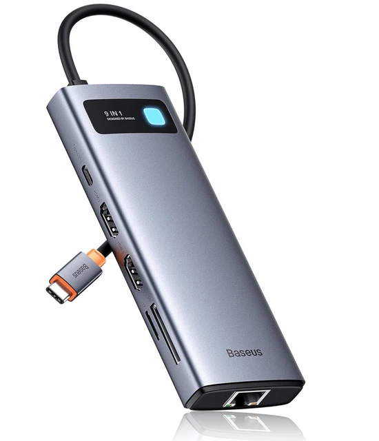 Baseus Adaptador de hub USB C 11 em 1, base multiportas tipo C com