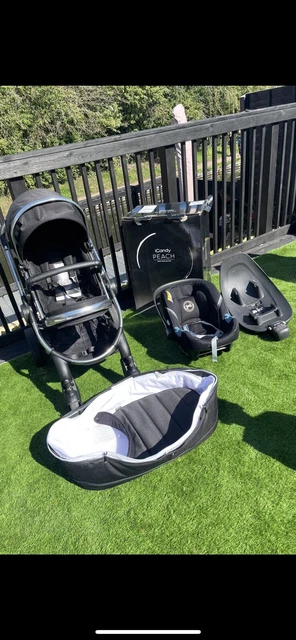 Travel System 2in1 iCandy Peach 6 - Black Twill and Chrome