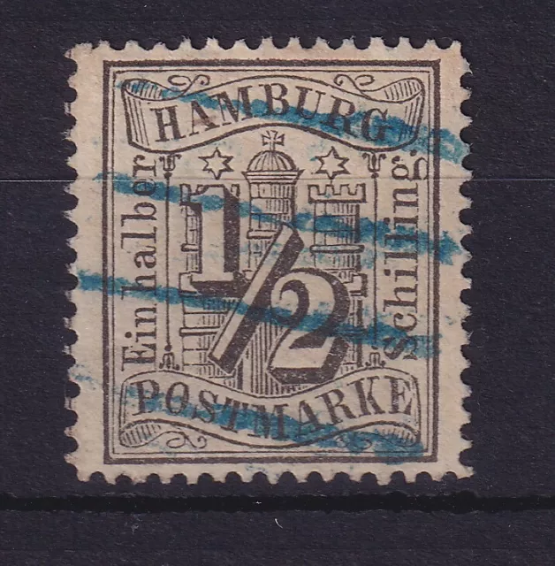 Hamburg 1/2 Schilling 1864  Mi.-Nr. 10 gestempelt