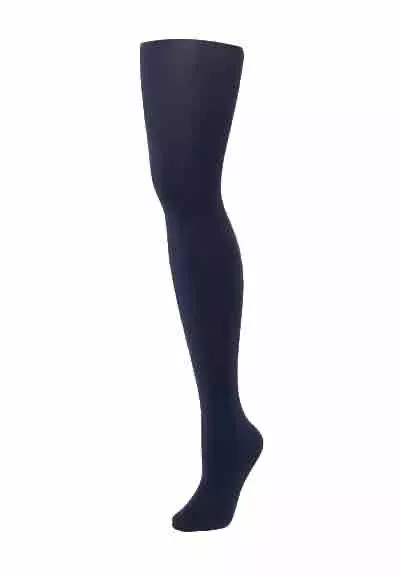 Charnos Navy Tights Blue 100 Denier Opaque Matt Finish Opaque Nylons Medium M