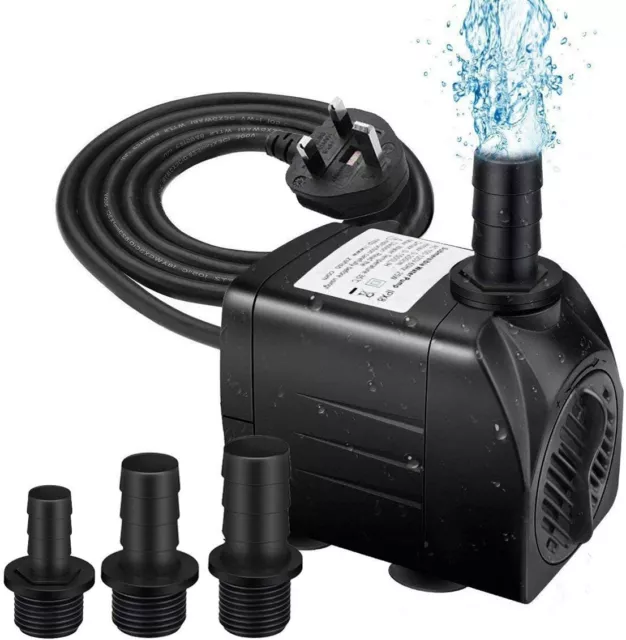 Submersible Water Pump Aquarium Fish Tank Sump Pumps Pond Feature Waterfall Pump