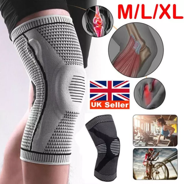 Knee Support Patella Arthritis Pain Relief Compression Sleeve Brace Gym Sports