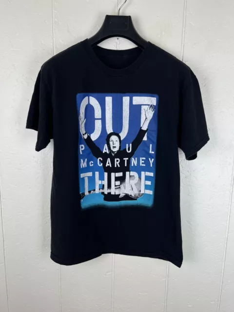 Paul Mc Cartney Shirt Men's Large Black Graphic Short Sleeve Out There Tour 2014