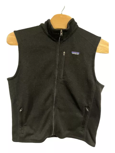 Patagonia Better Sweater Charcoal Black Fleece Full Zip Sleeveless Vest XXL ECU